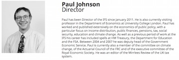 IFS director Paul Johnson's IFS website biography