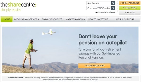 The Share Centre website