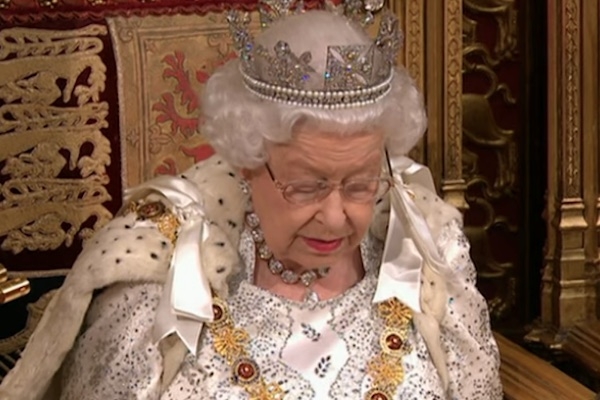 Her Majesty the Queen lays out the Government's legislative programme