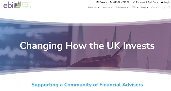 EBI Portfolios website